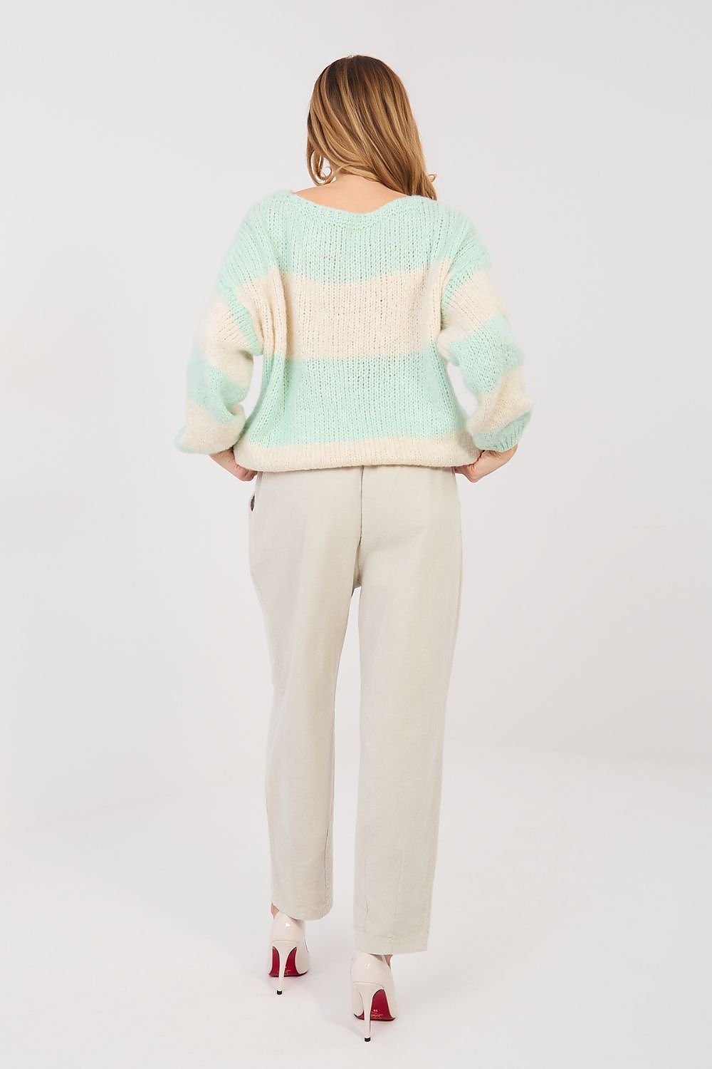  Pantaloni din catifea model 224386 Italy Moda 