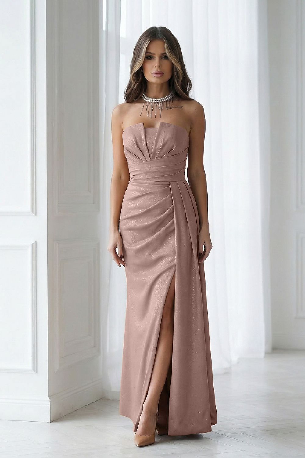  Rochie lungă model 224635 Bicotone 