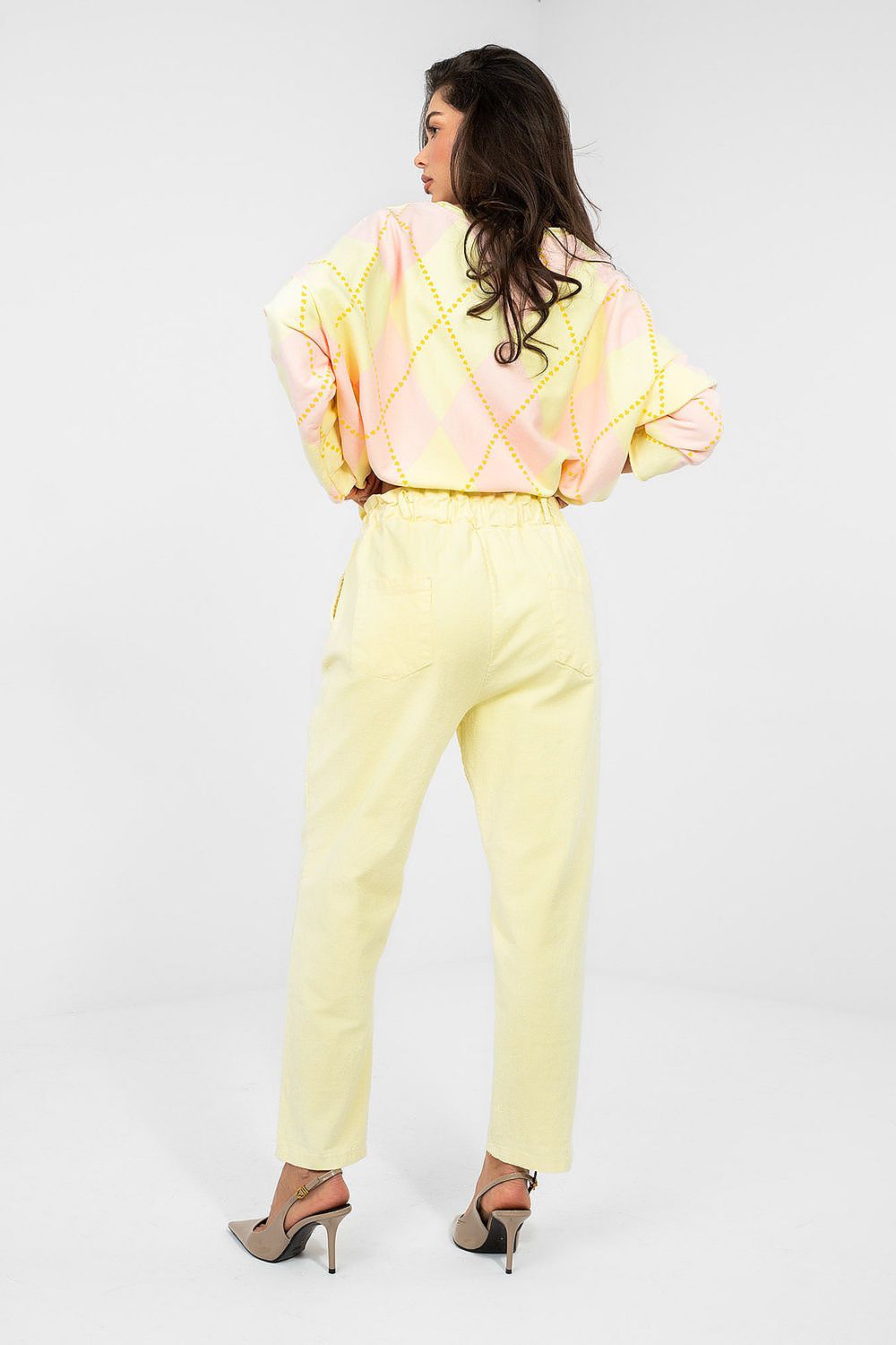  Pantaloni din catifea model 224840 Italy Moda 