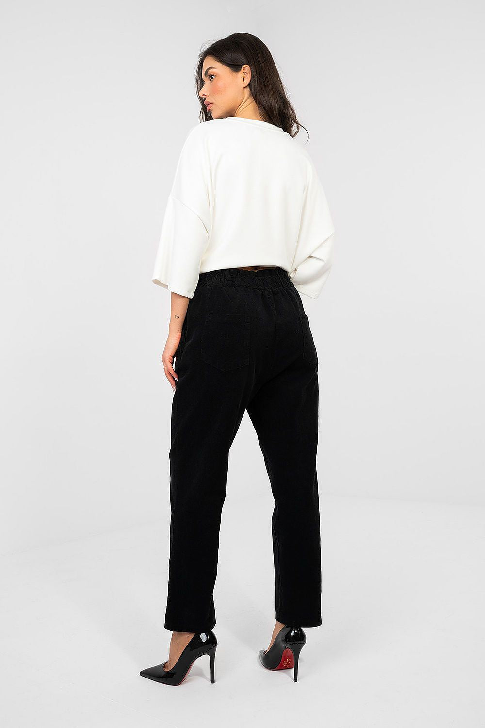  Pantaloni din catifea model 224841 Italy Moda 