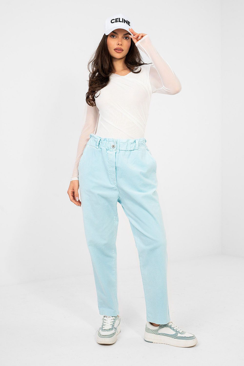  Pantaloni din catifea model 224842 Italy Moda 