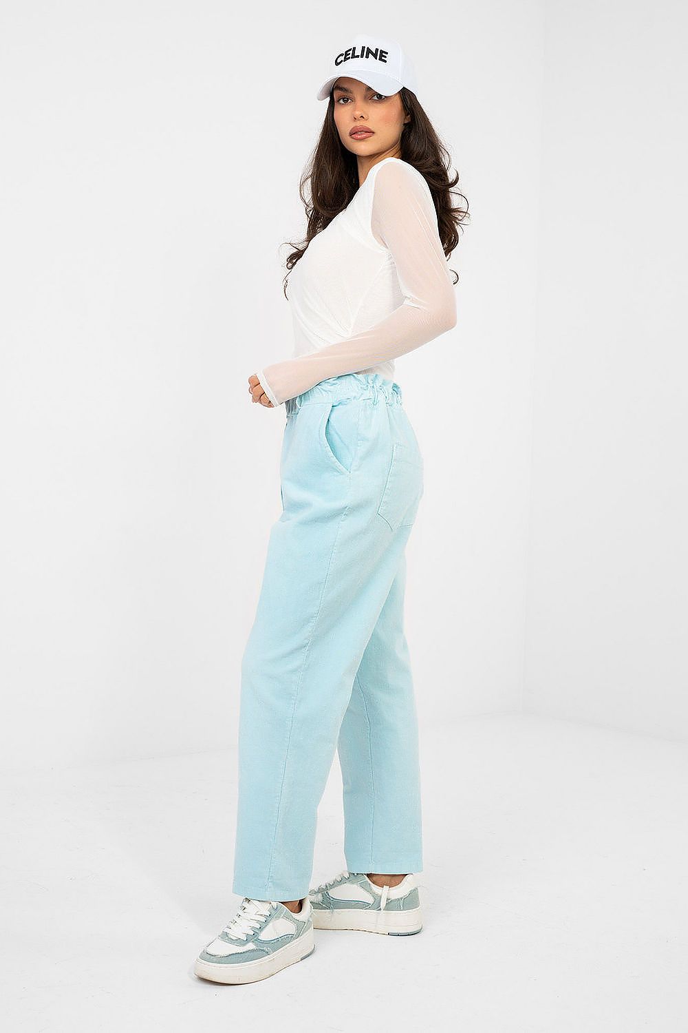  Pantaloni din catifea model 224842 Italy Moda 