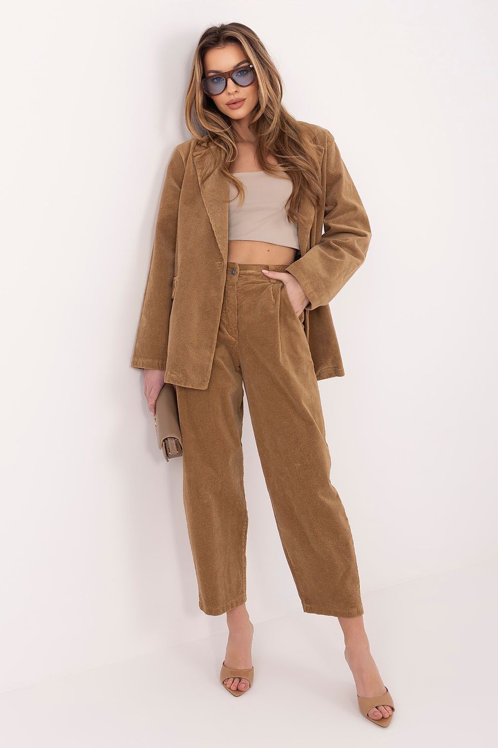  Pantaloni din catifea model 224996 Rue Paris 