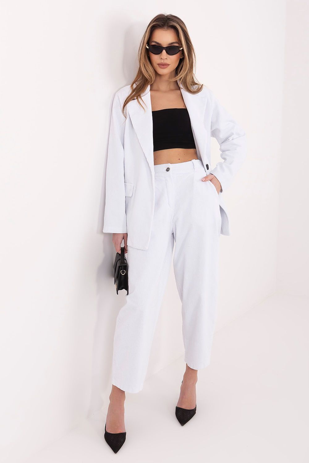  Pantaloni din catifea model 224997 Rue Paris 