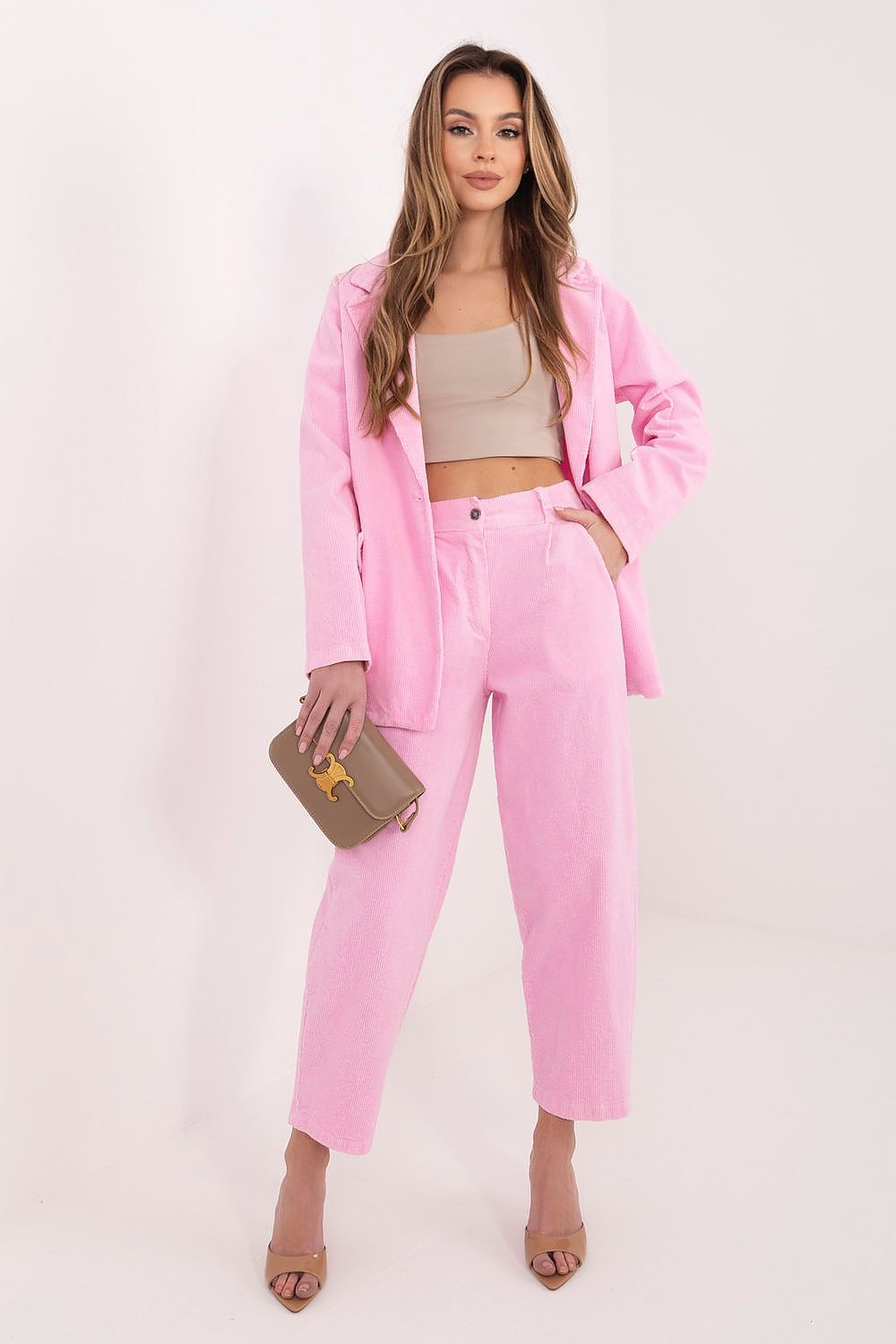  Pantaloni din catifea model 224999 Rue Paris 