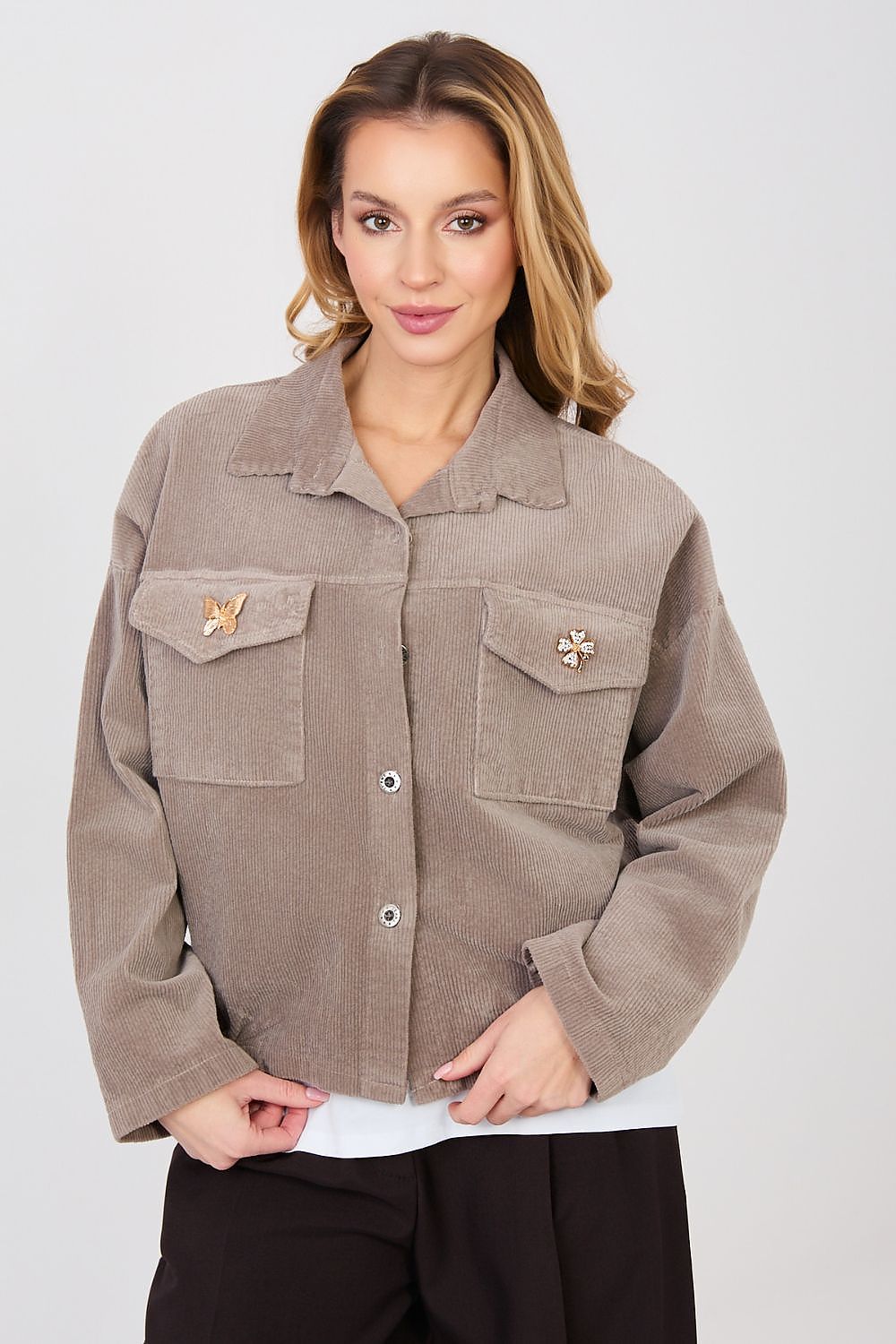  Jachetă din catifea model 224980 Rue Paris 