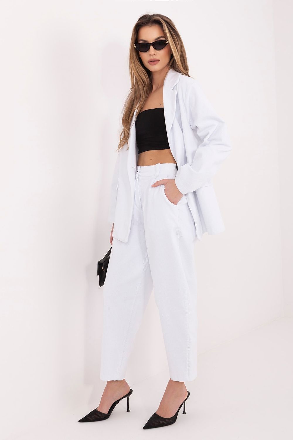  Pantaloni din catifea model 224997 Rue Paris 