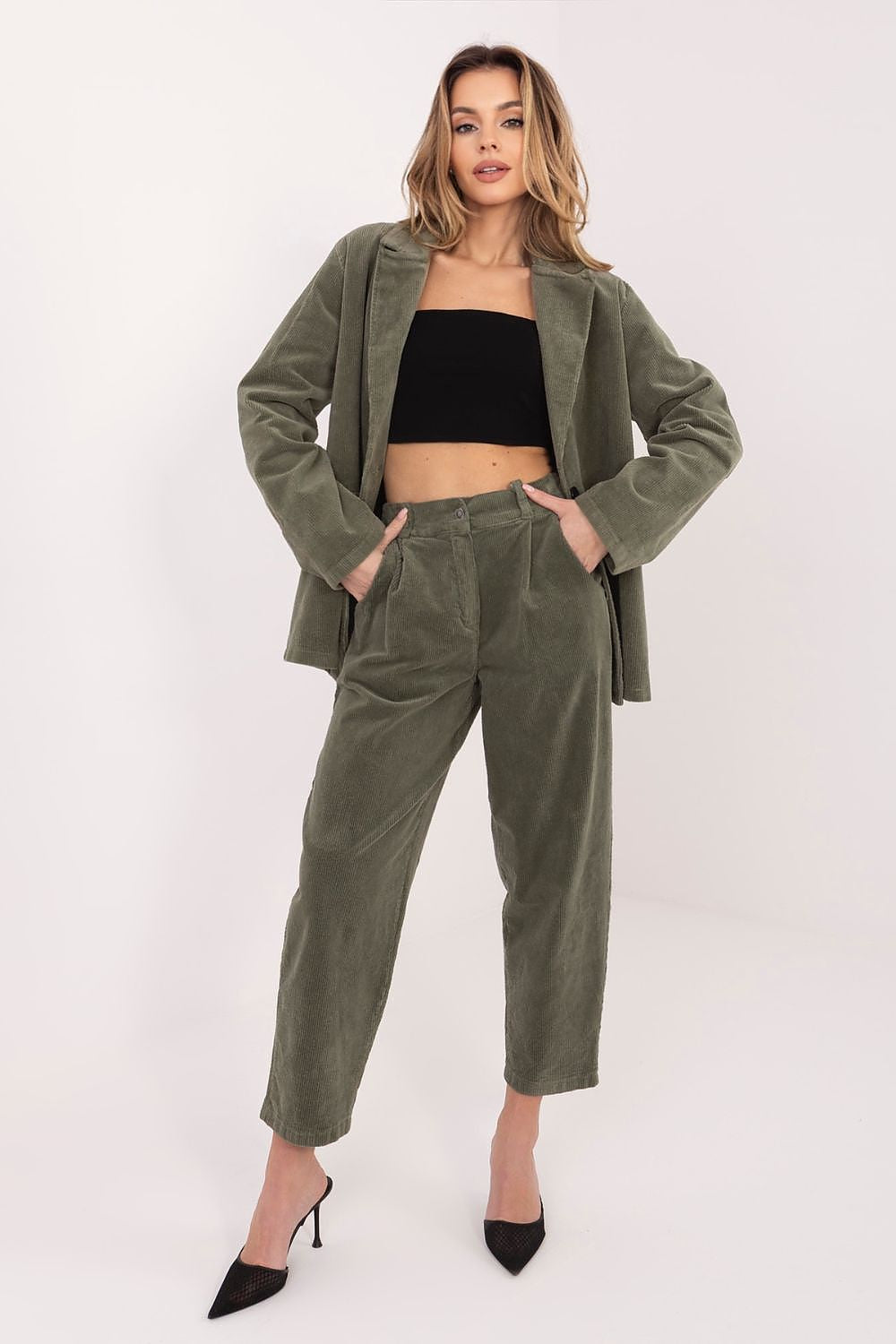  Pantaloni din catifea model 224998 Rue Paris 