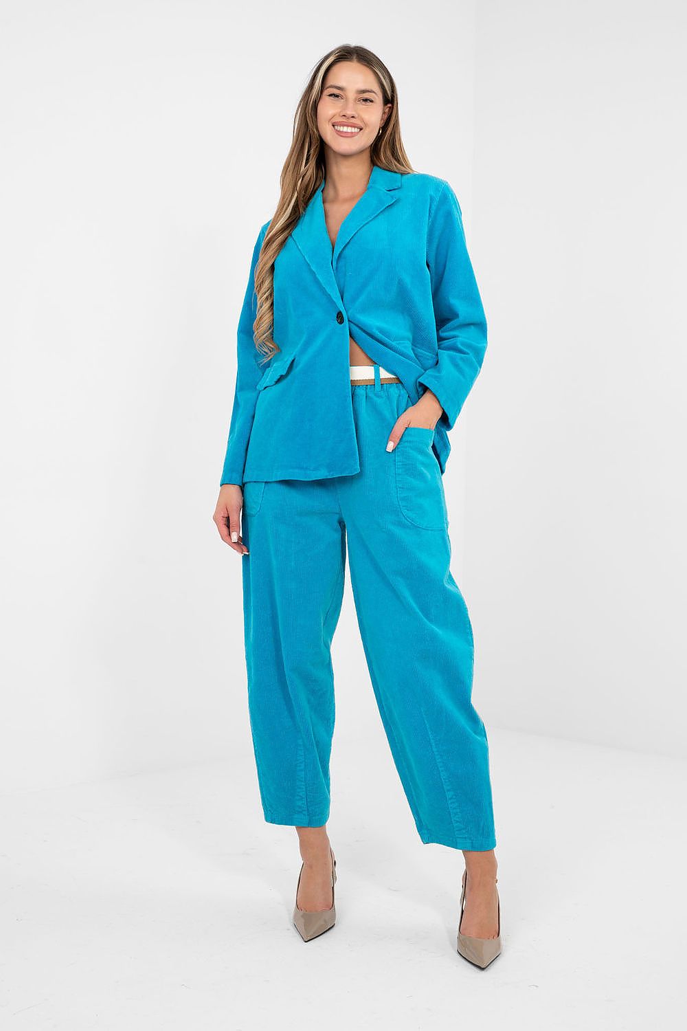  Pantaloni din catifea model 225093 Rue Paris 