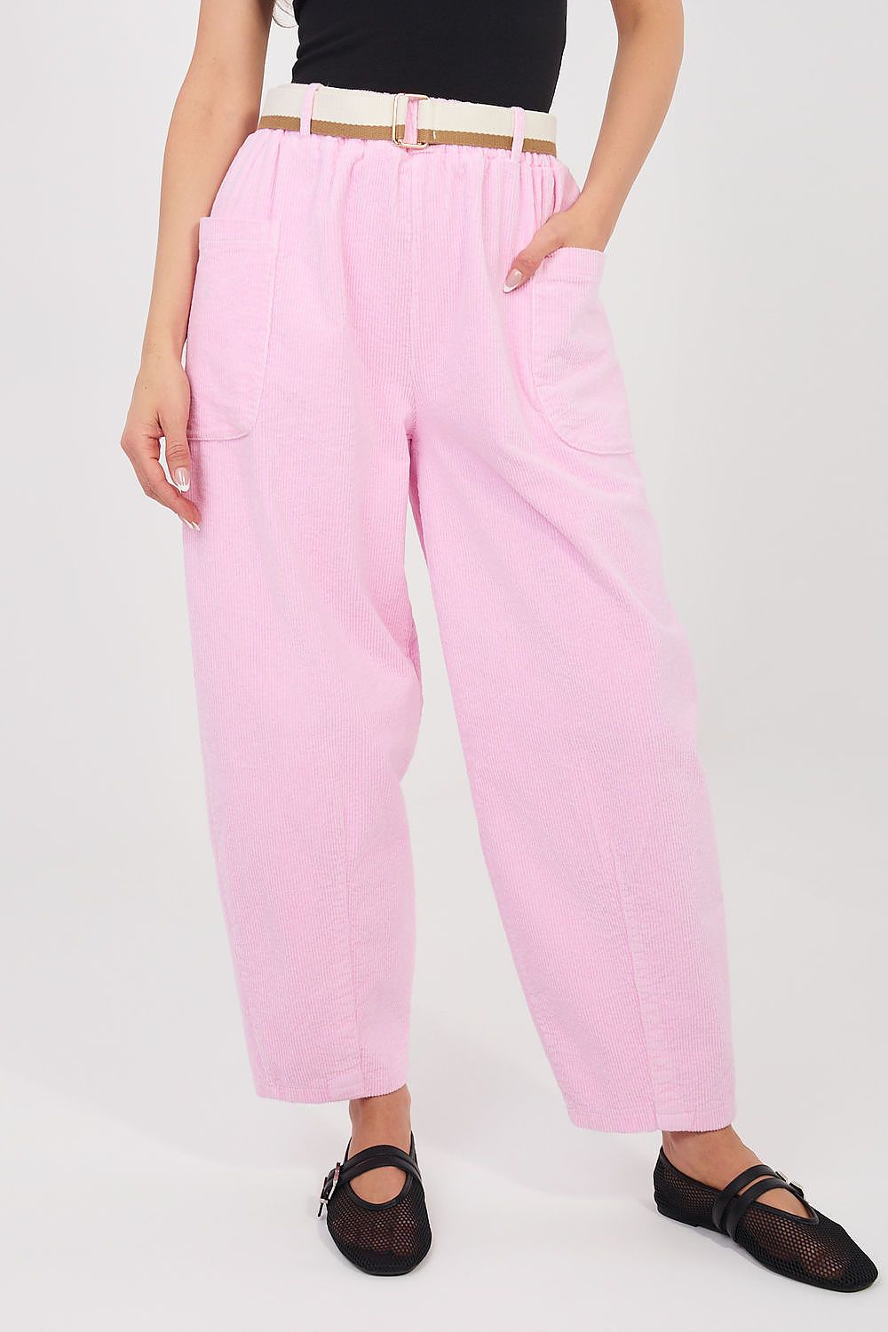  Pantaloni din catifea model 225099 Rue Paris 