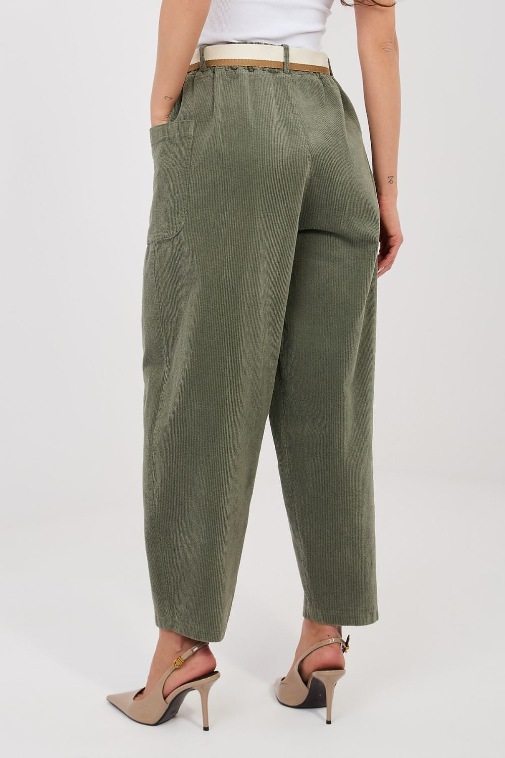  Pantaloni din catifea model 225094 Rue Paris 
