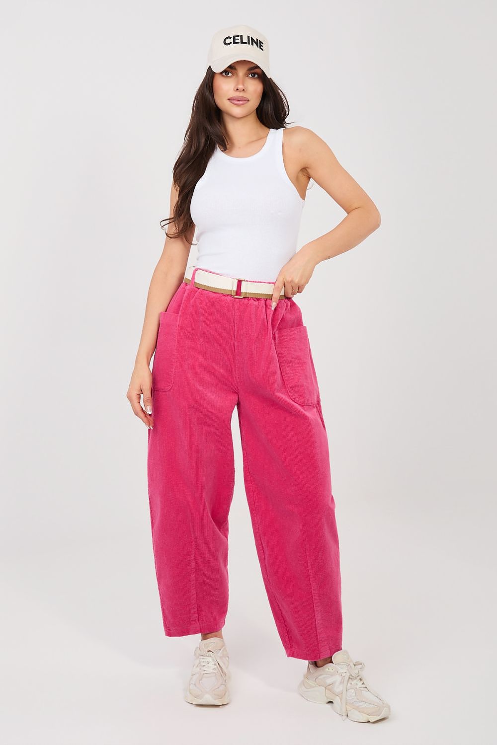  Pantaloni din catifea model 225095 Rue Paris 