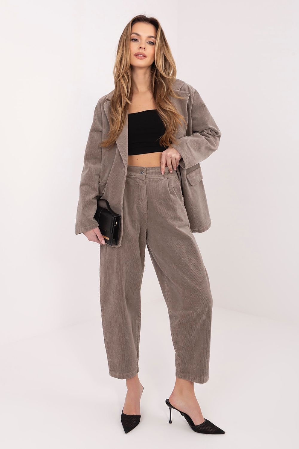  Pantaloni din catifea model 225000 Rue Paris 