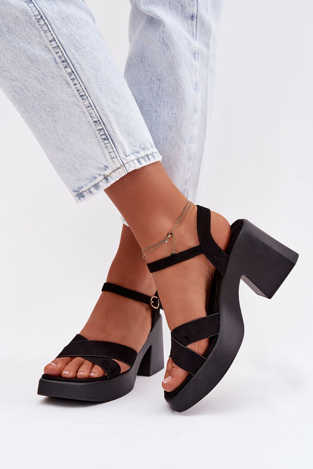  Sandale cu toc model 225108 Step in style 
