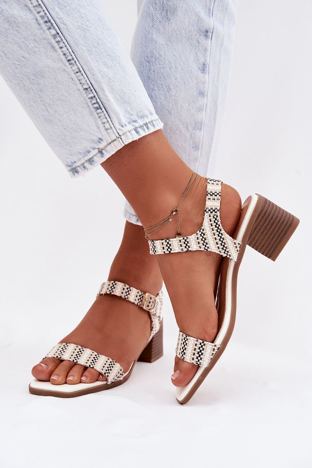  Sandale cu toc model 225111 Step in style 