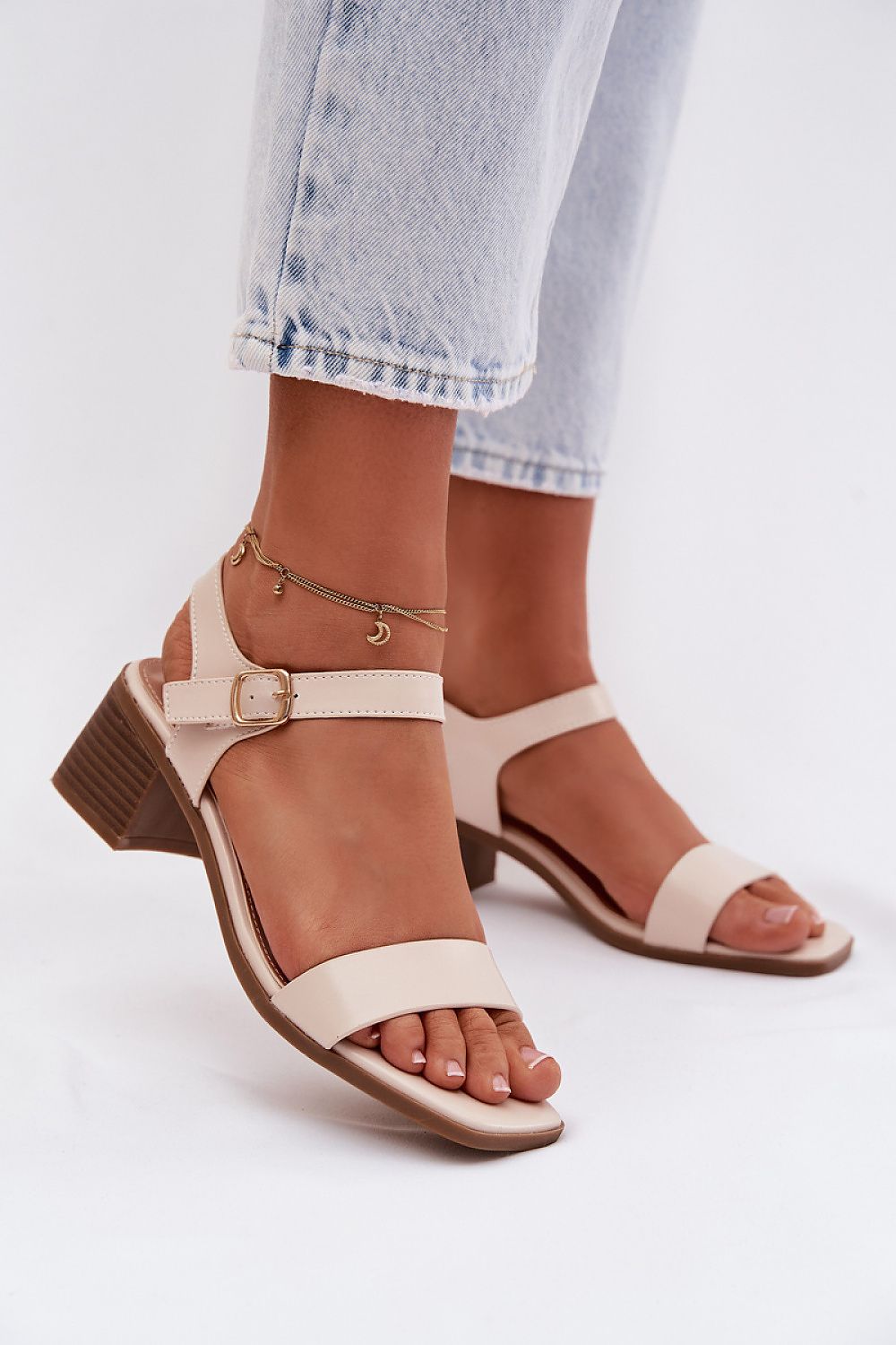 Sandale cu toc model 225112 Step in style 