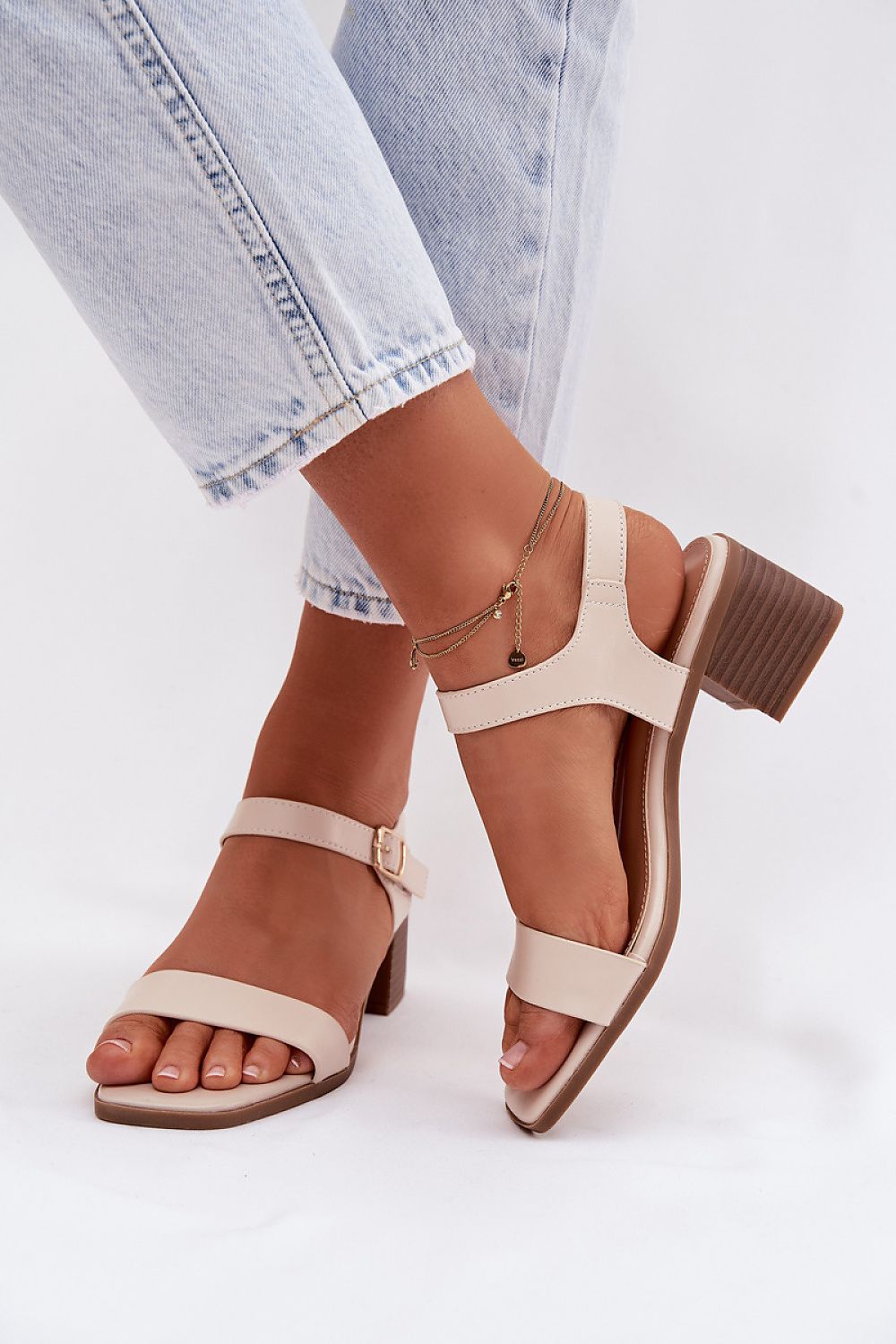  Sandale cu toc model 225112 Step in style 