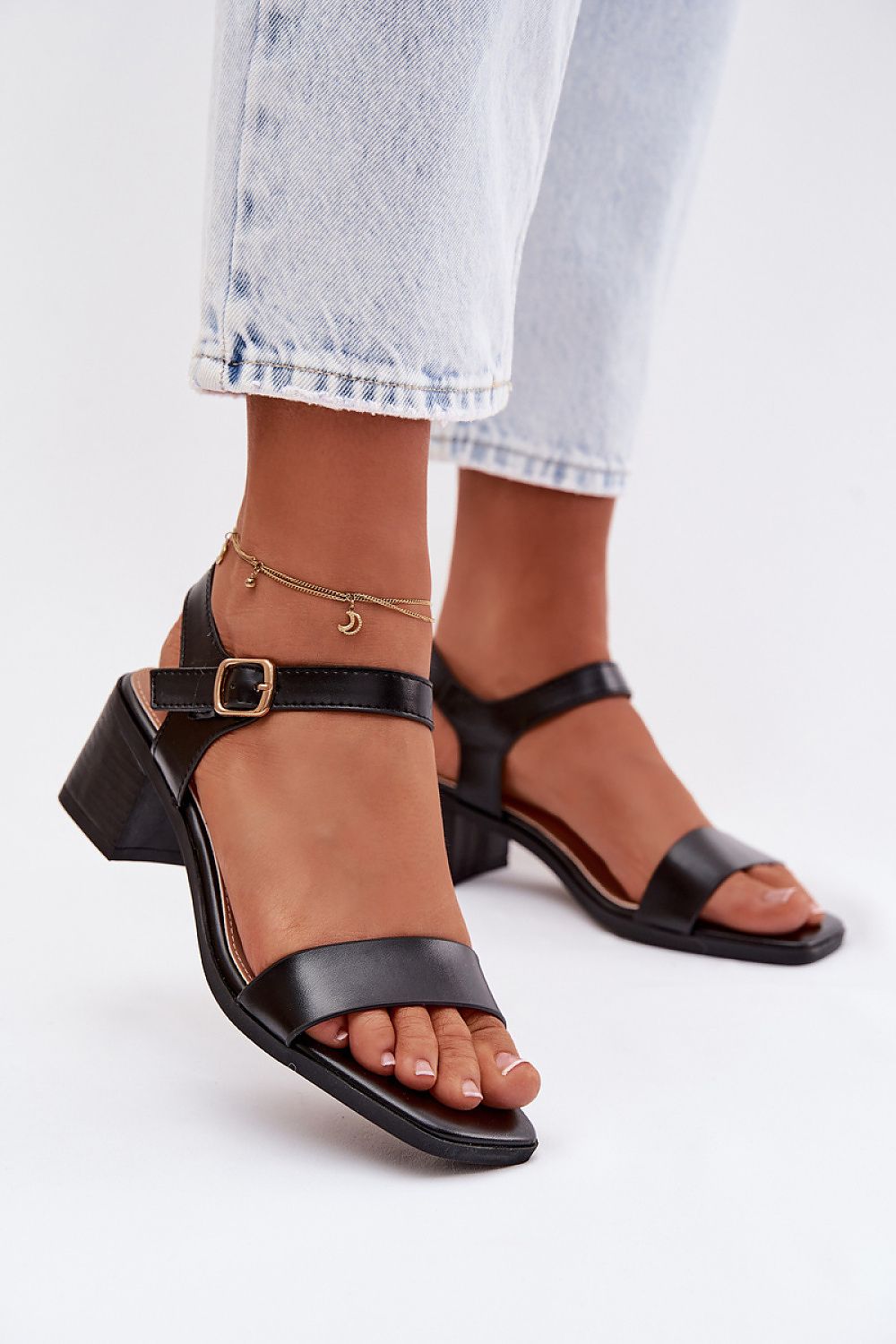  Sandale cu toc model 225113 Step in style 