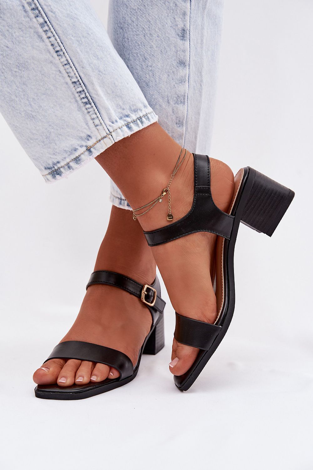  Sandale cu toc model 225113 Step in style 