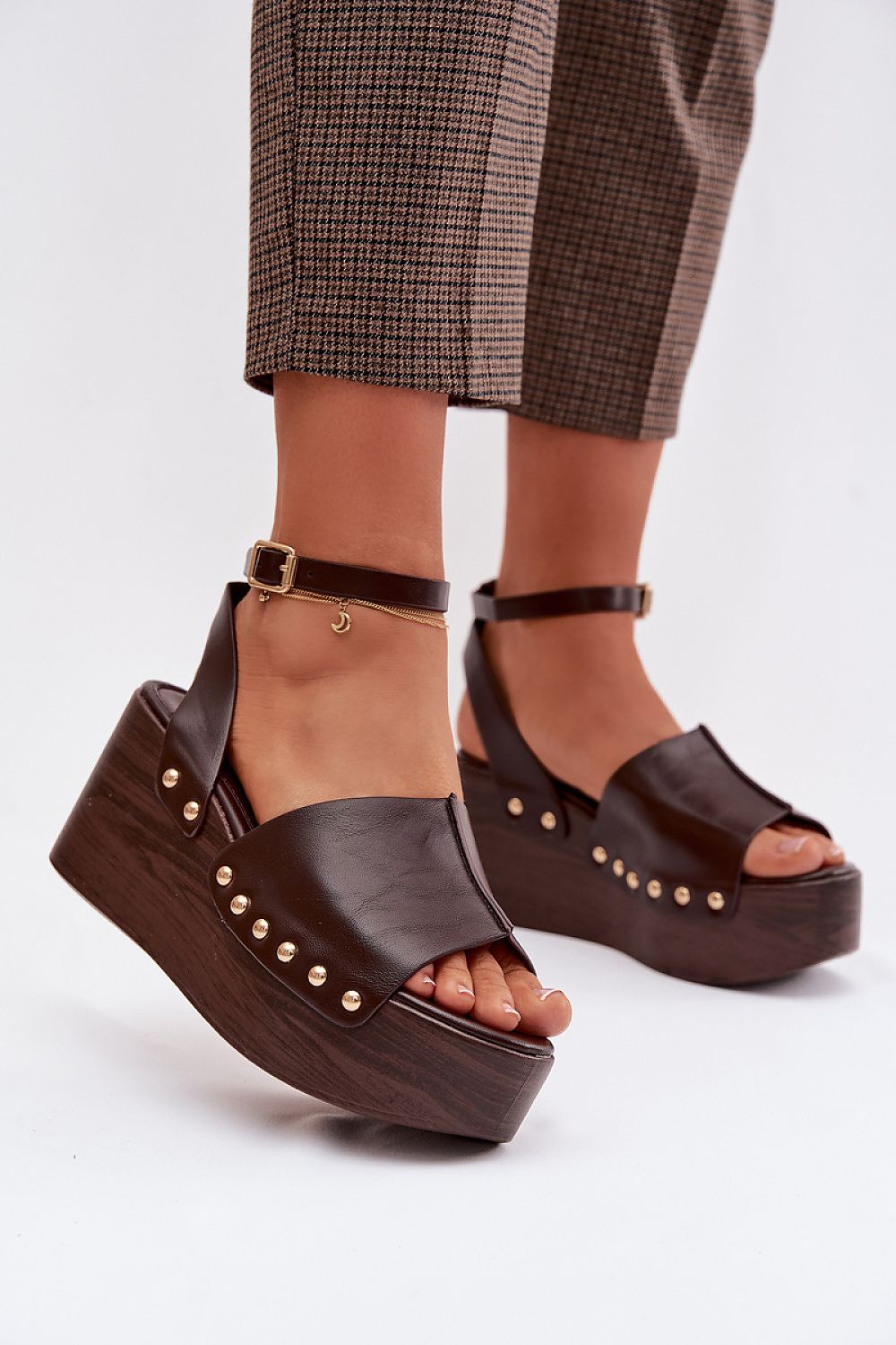  Sandale cu talpă tip pană model 225120 Step in style 