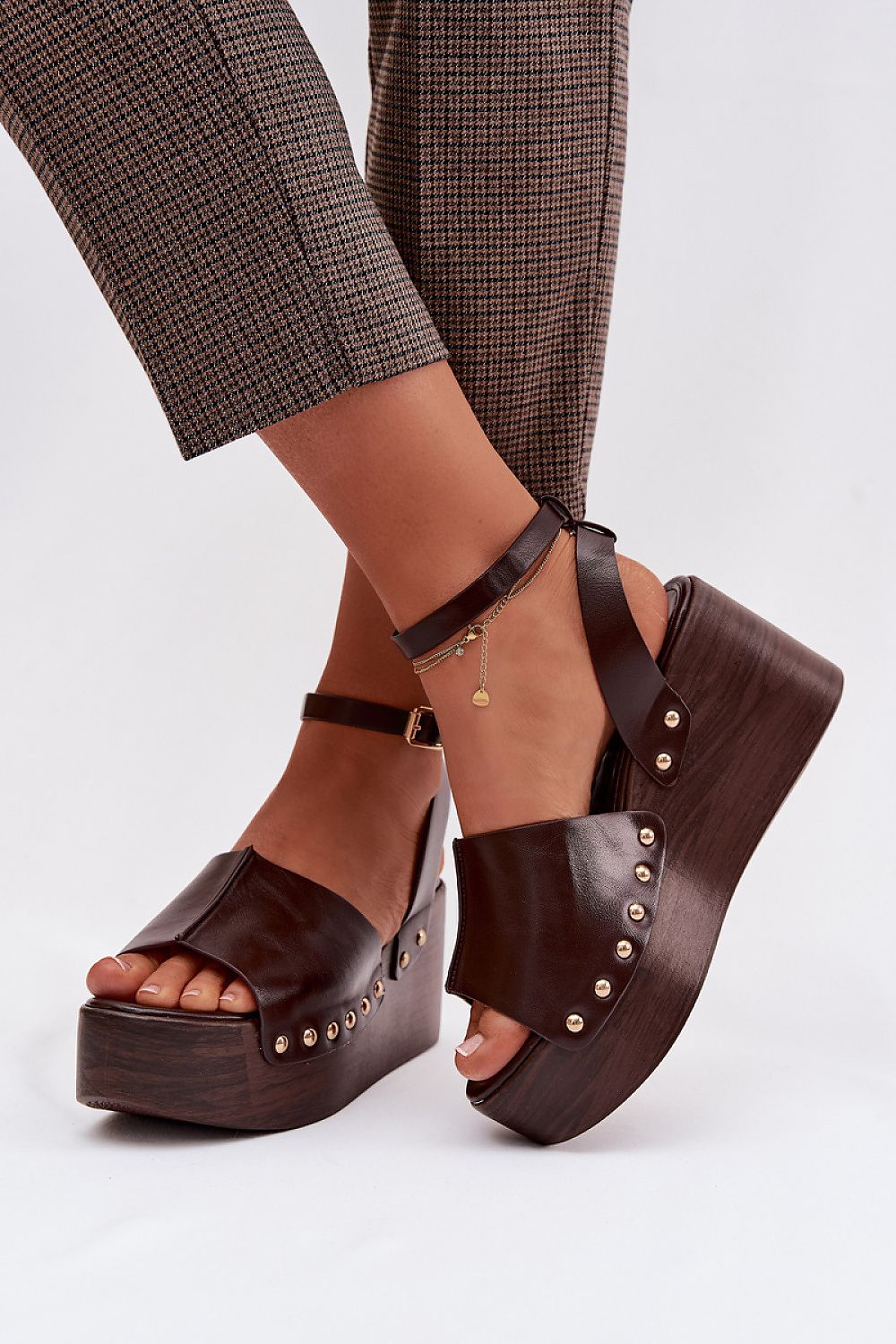  Sandale cu talpă tip pană model 225120 Step in style 