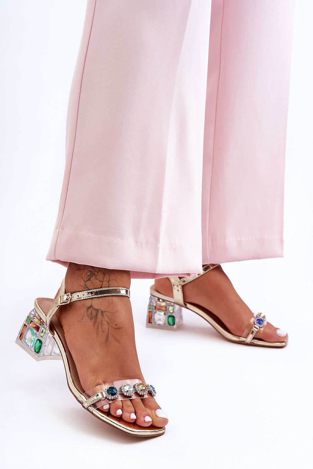  Sandale cu toc model 225139 Step in style 