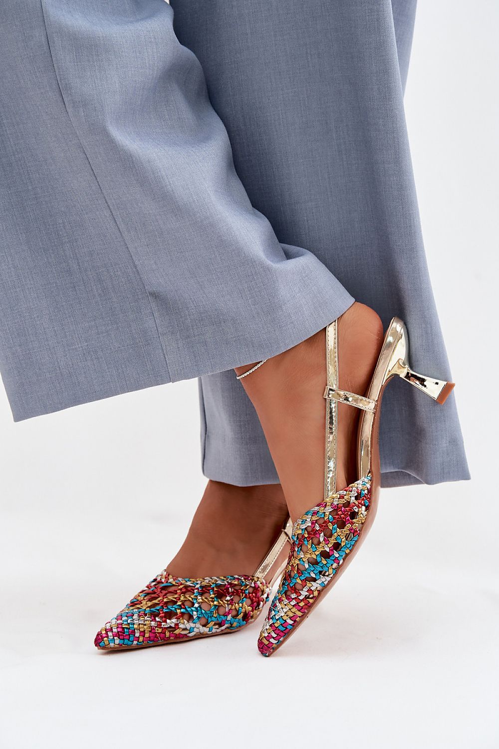  Sandale cu toc model 225222 Step in style 
