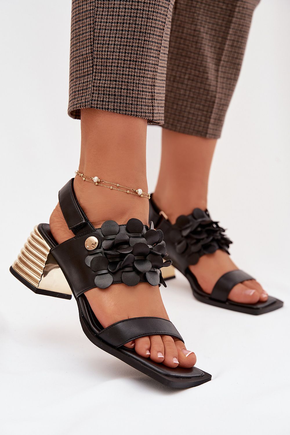  Sandale cu toc model 225348 Step in style 