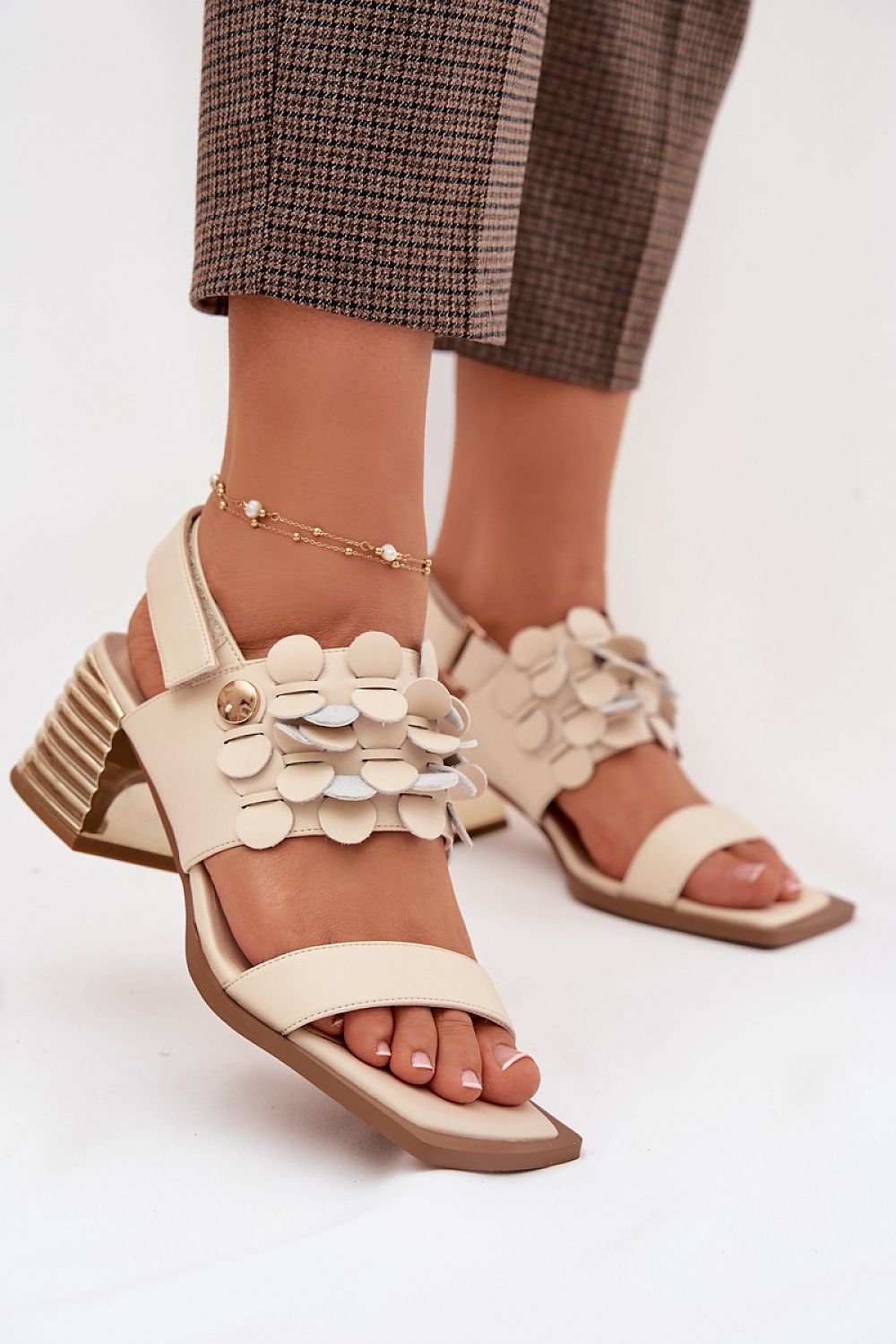  Sandale cu toc model 225349 Step in style 