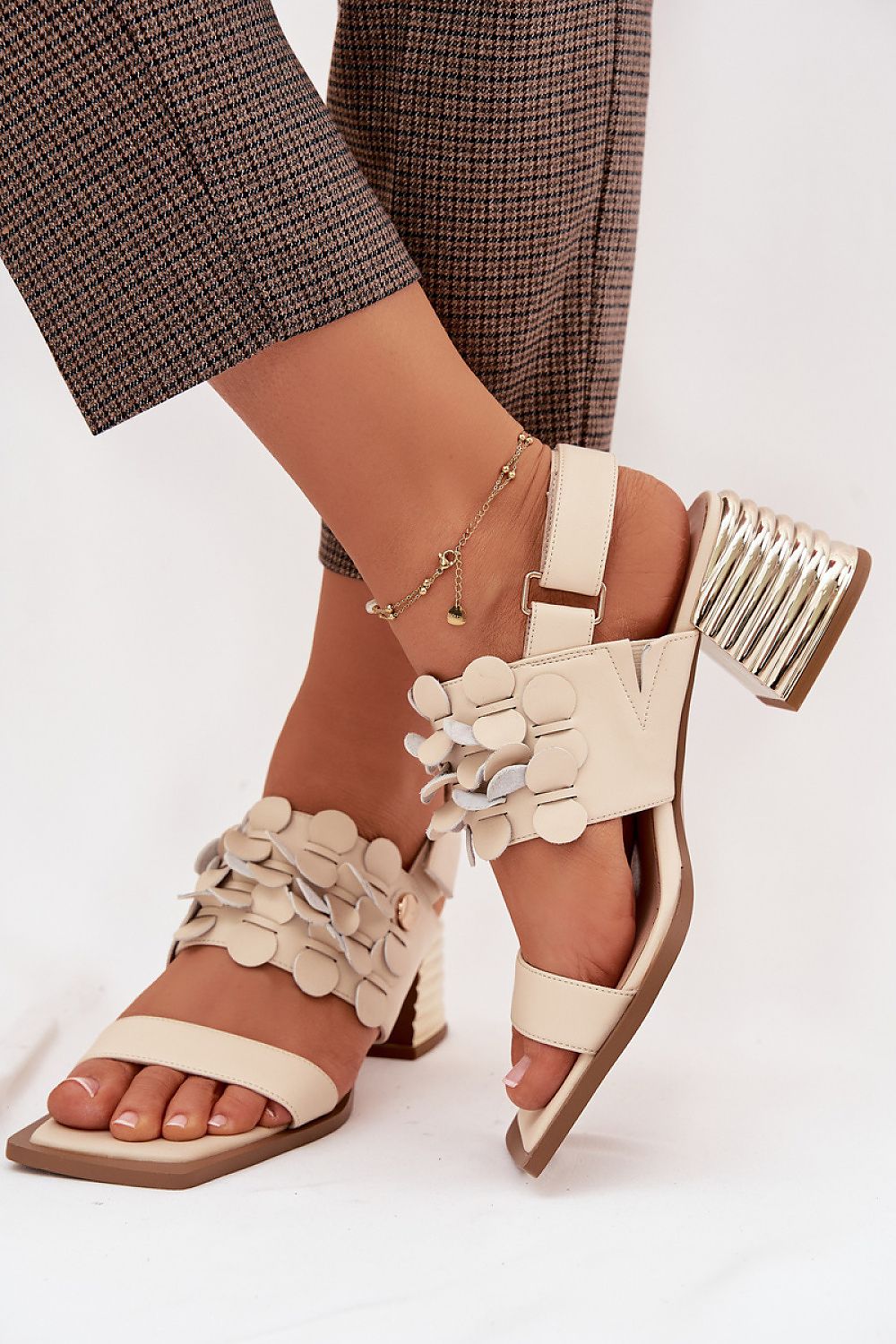  Sandale cu toc model 225349 Step in style 