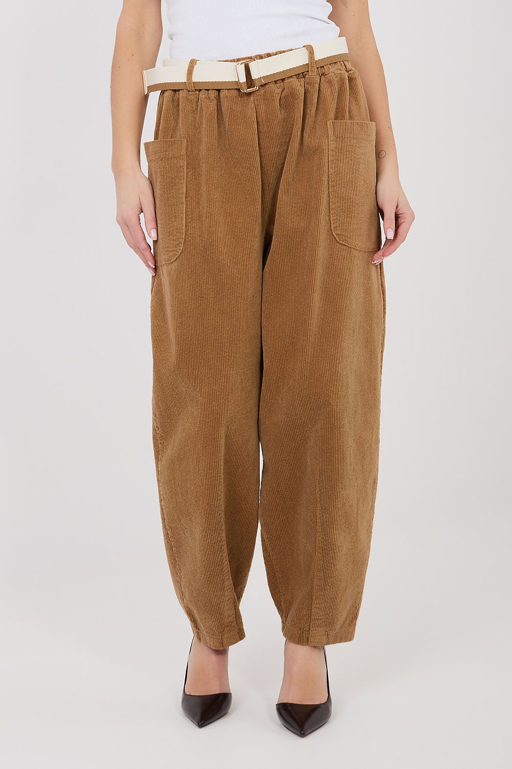  Pantaloni din catifea model 225424 Rue Paris 