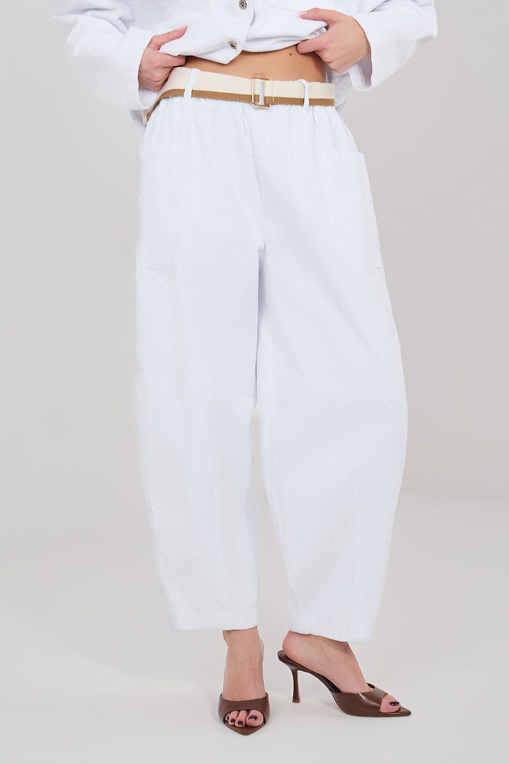  Pantaloni din catifea model 225425 Rue Paris 