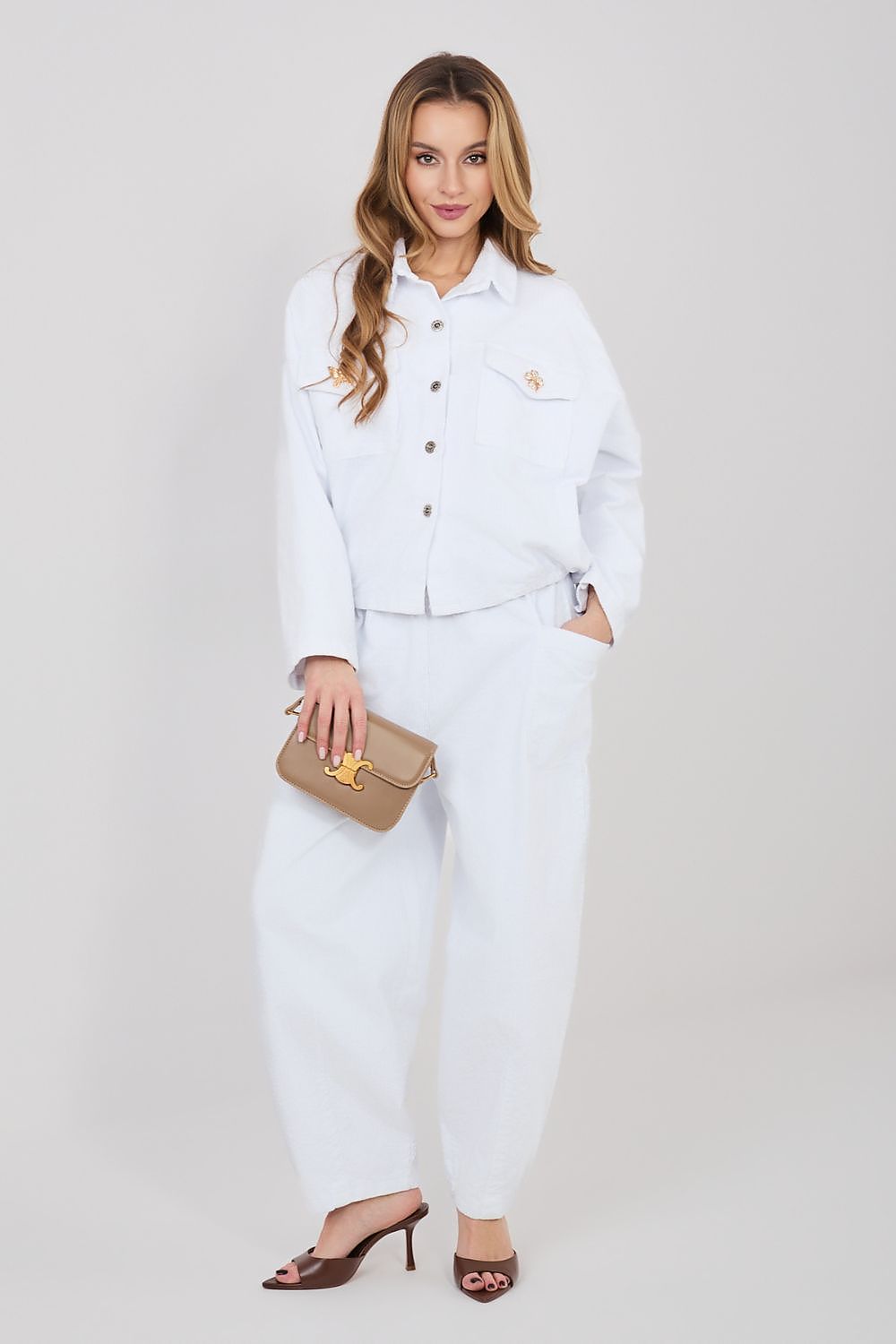  Pantaloni din catifea model 225425 Rue Paris 