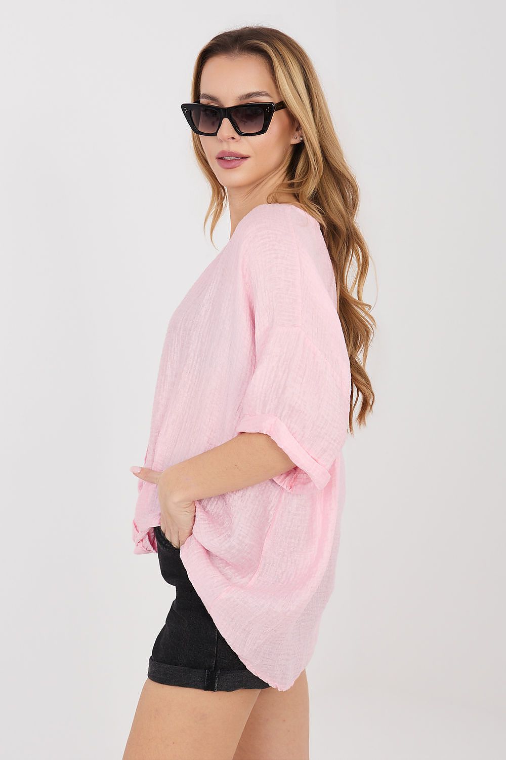  Cămaşă cu mânecă scurtă model 225510 Italy Moda 