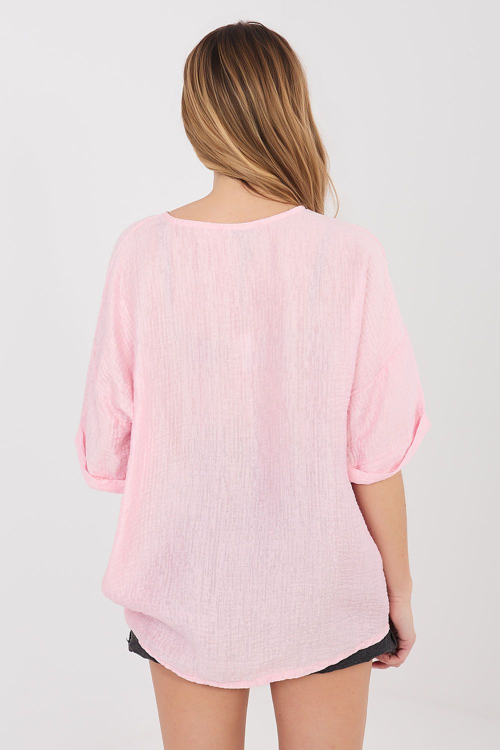  Cămaşă cu mânecă scurtă model 225510 Italy Moda 
