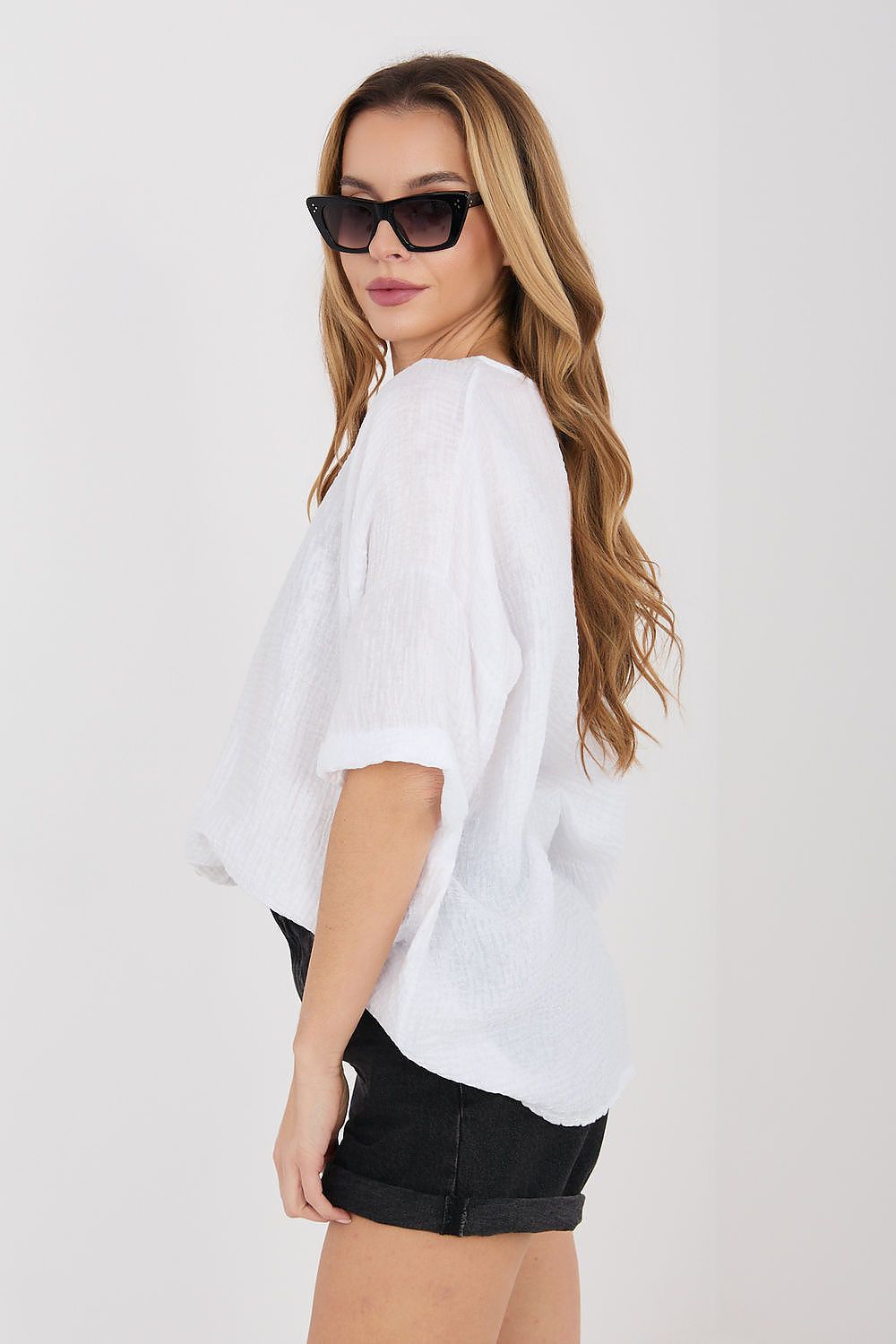  Cămaşă cu mânecă scurtă model 225512 Italy Moda 