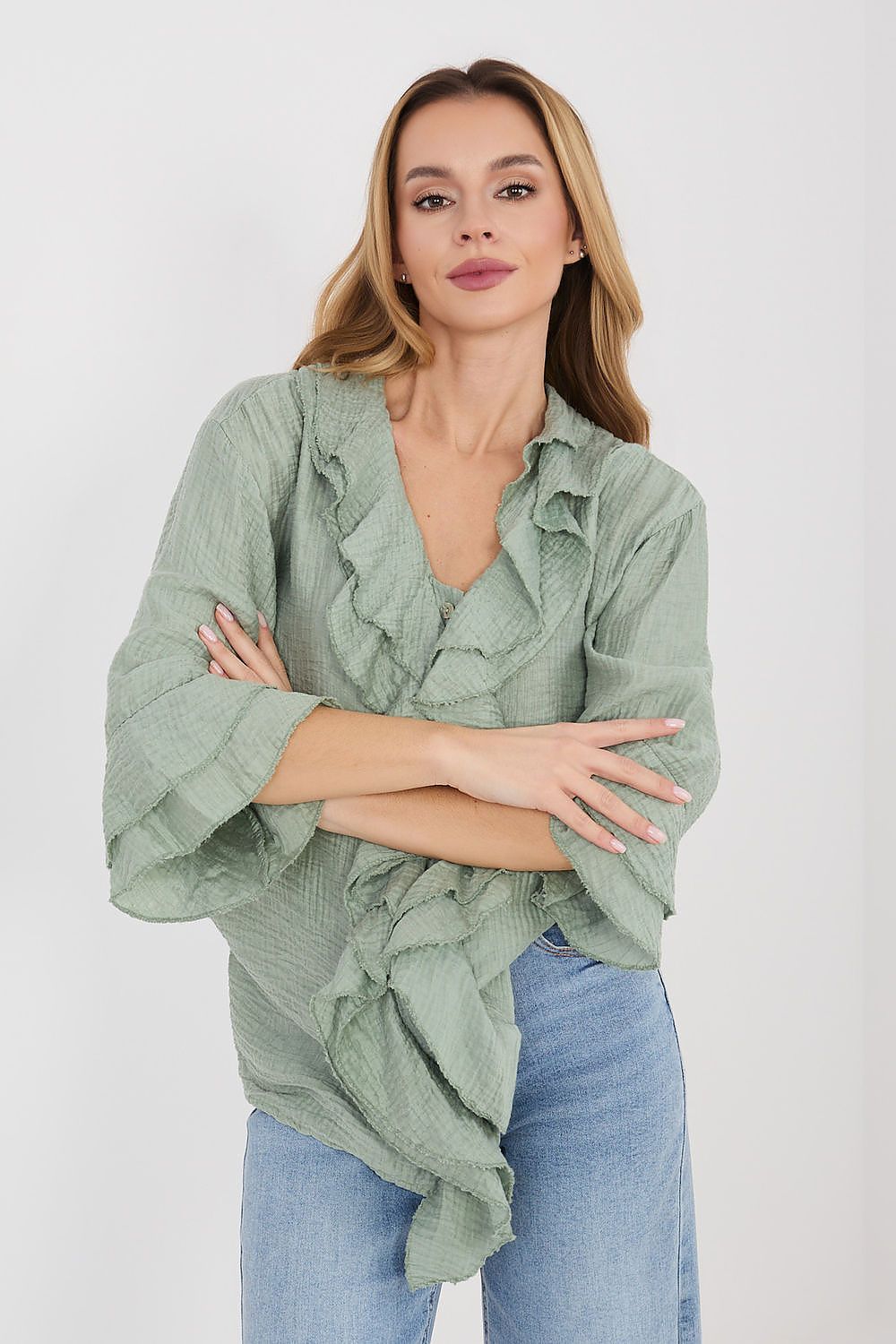  Cămaşă cu mânecă lungă model 225521 Italy Moda 