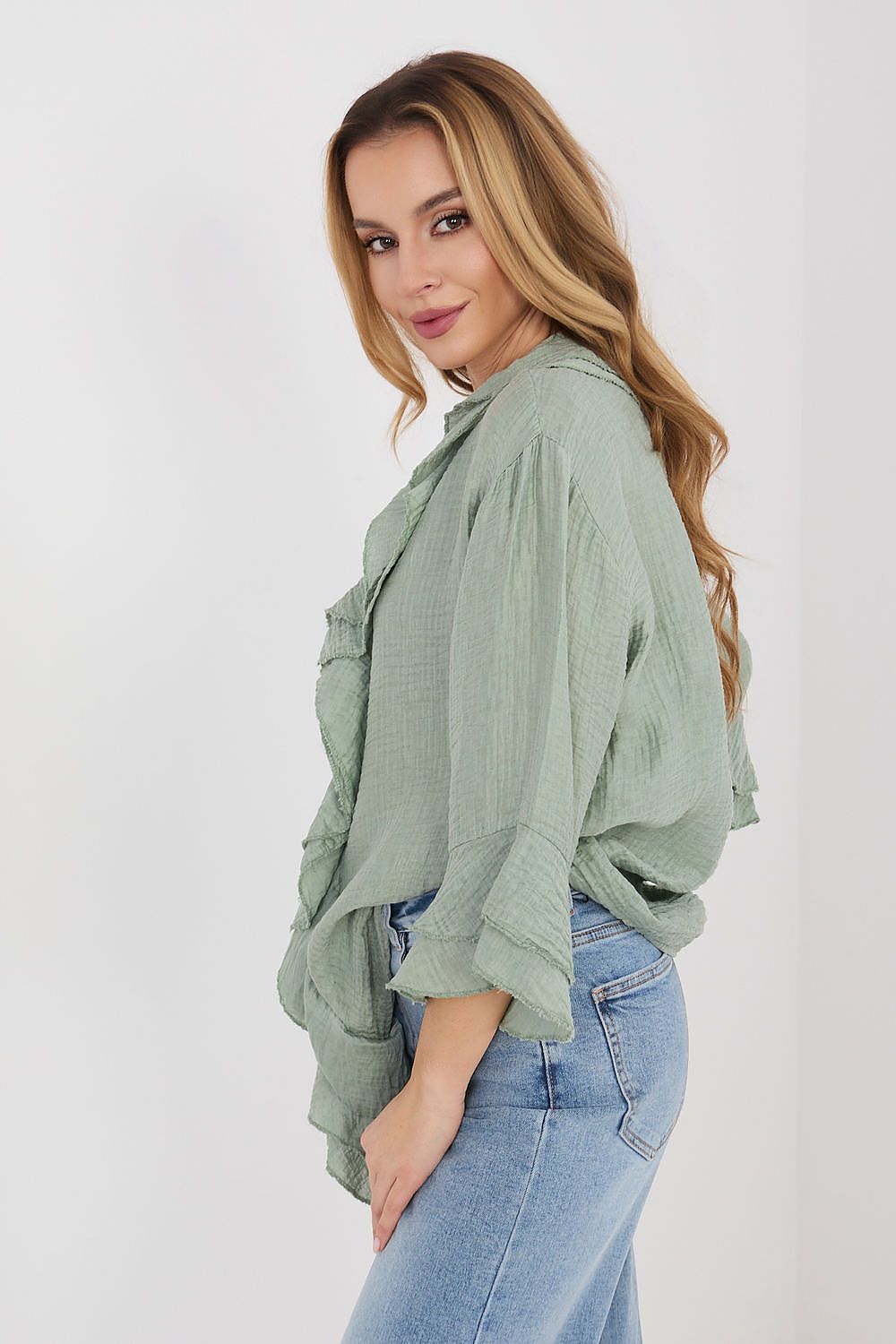  Cămaşă cu mânecă lungă model 225521 Italy Moda 