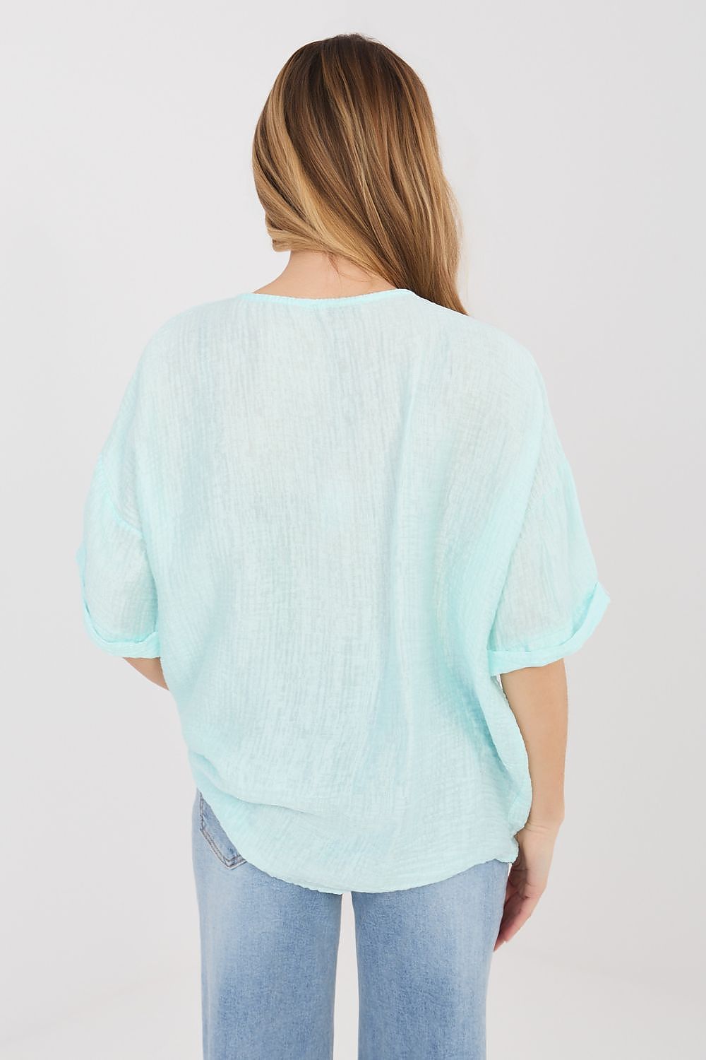  Cămaşă cu mânecă scurtă model 225511 Italy Moda 