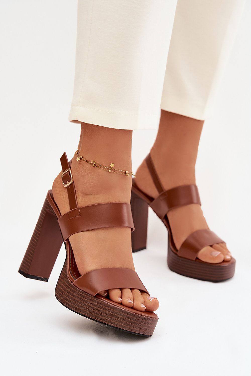  Sandale cu toc model 226114 Step in style 