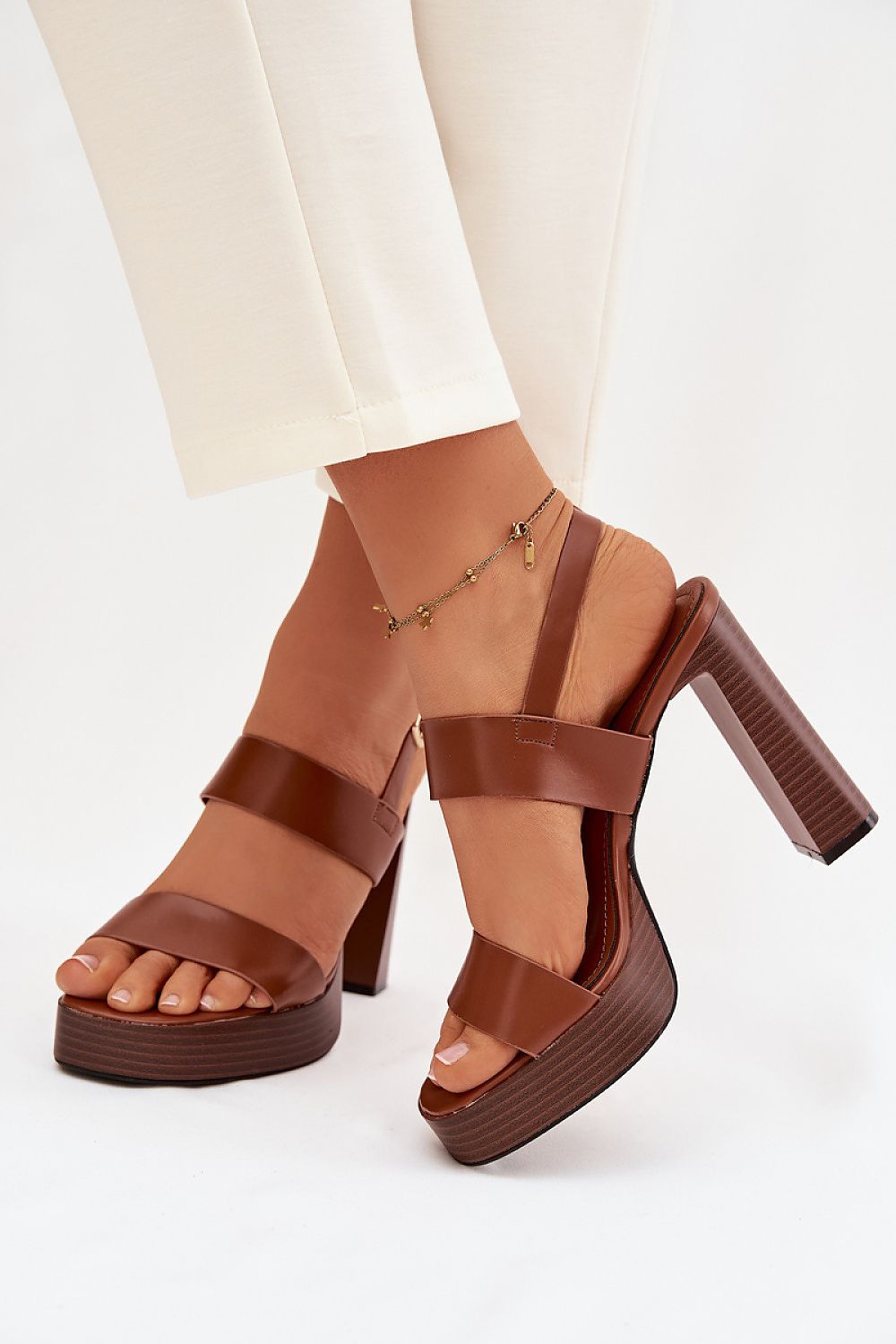  Sandale cu toc model 226114 Step in style 