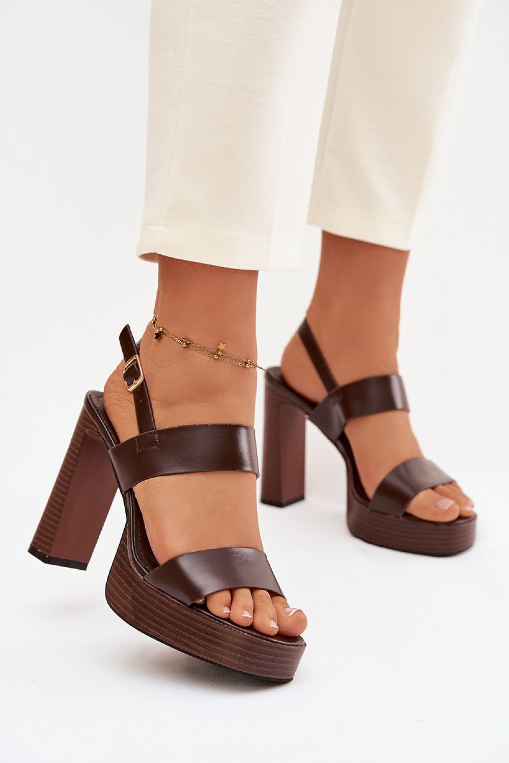  Sandale cu toc model 226115 Step in style 