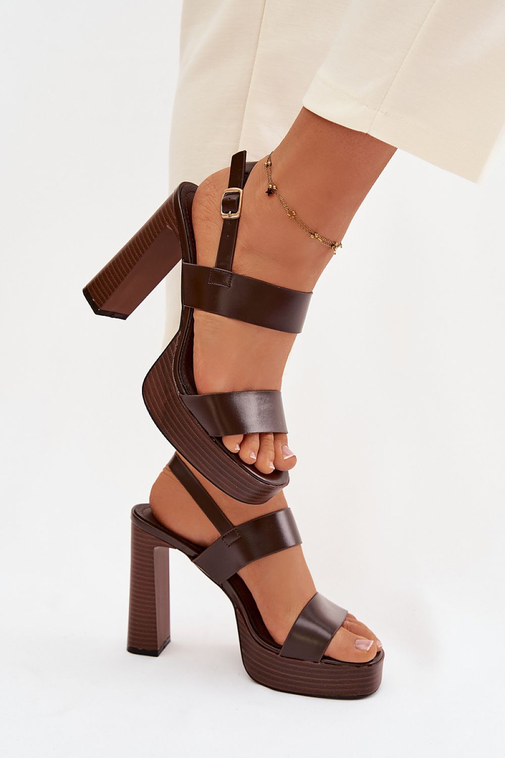  Sandale cu toc model 226115 Step in style 