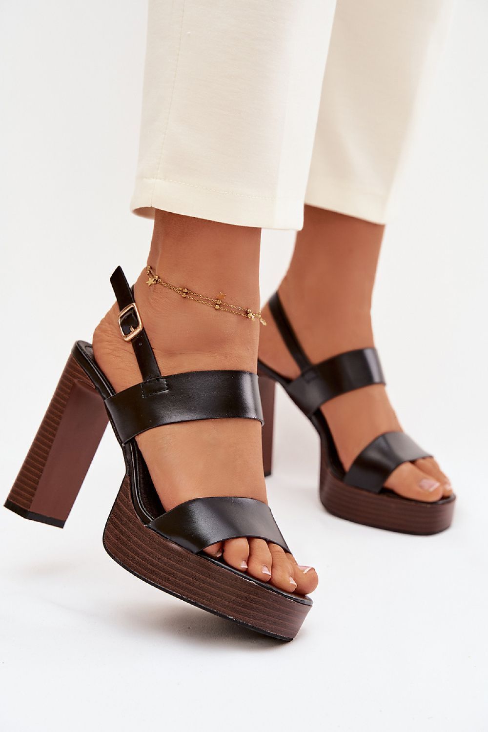  Sandale cu toc model 226116 Step in style 