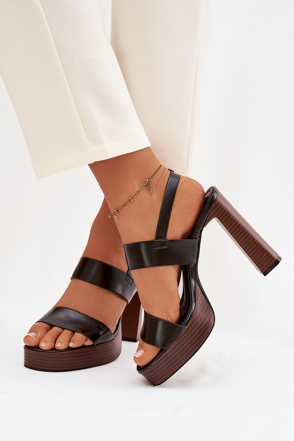  Sandale cu toc model 226116 Step in style 