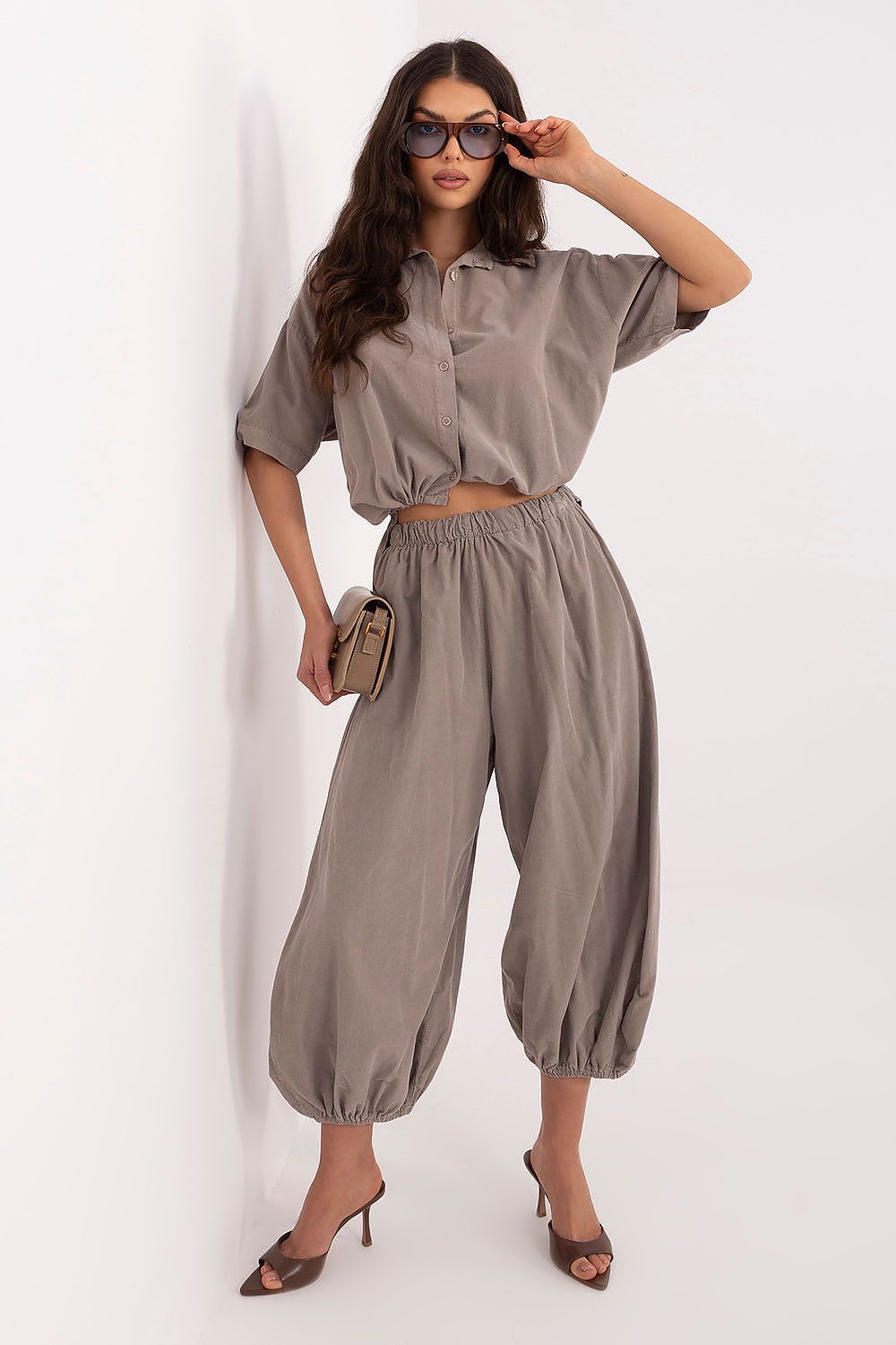  Pantaloni din catifea model 226227 Italy Moda 