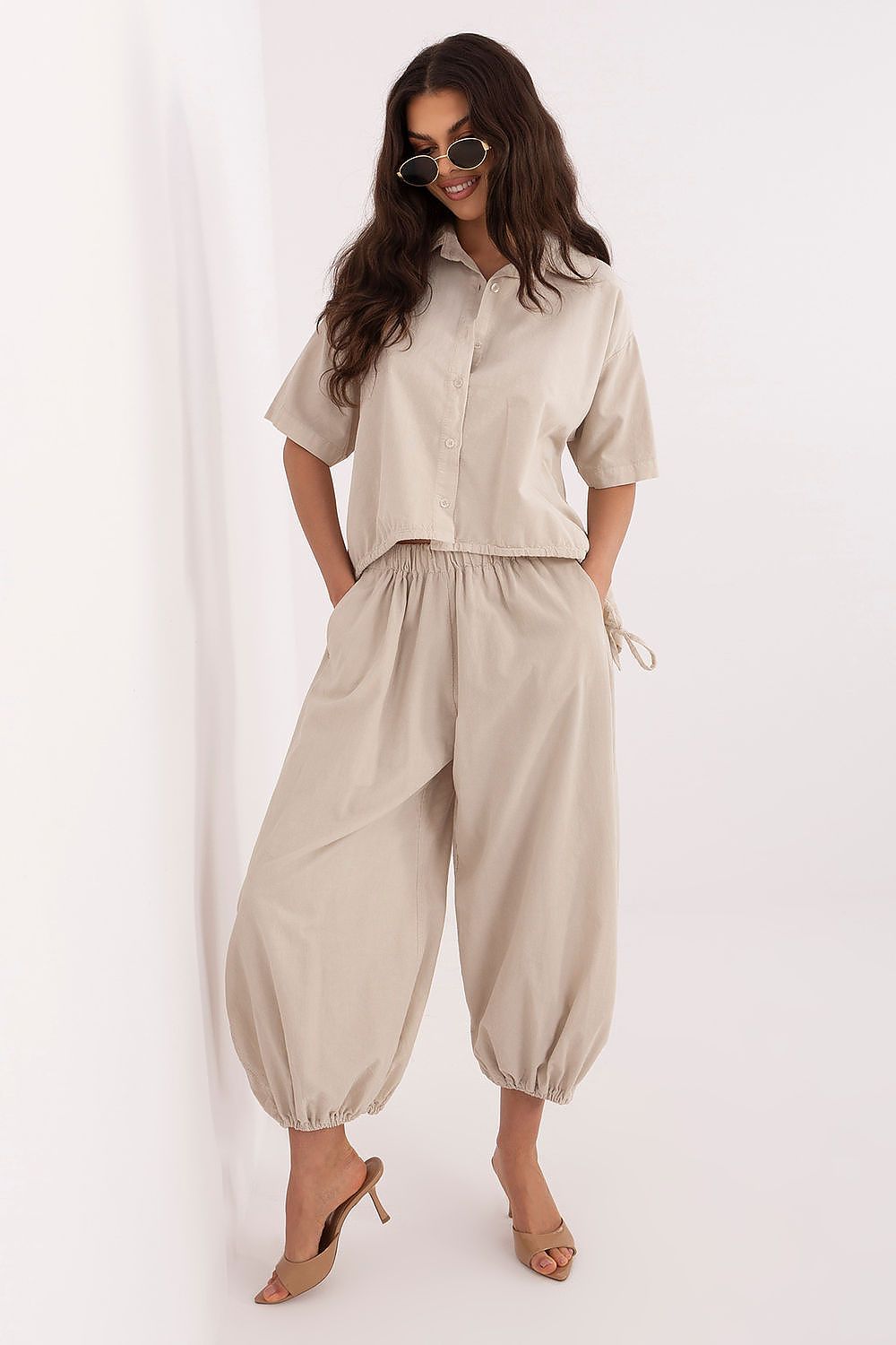  Pantaloni din catifea model 226233 Italy Moda 