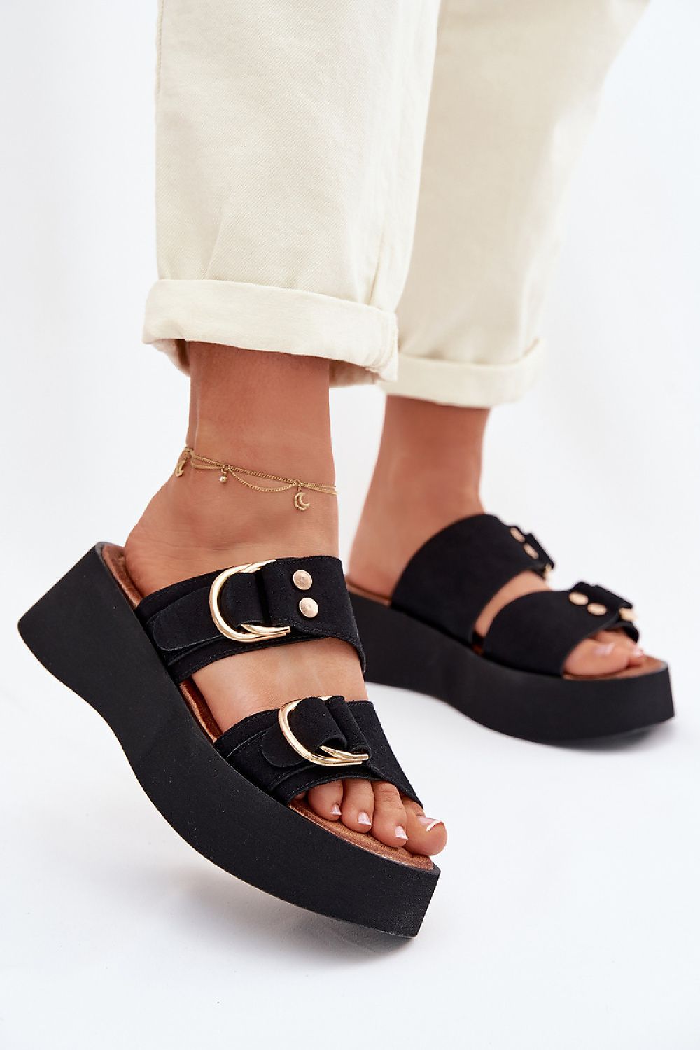  Papuci cu platformă model 226359 Step in style 