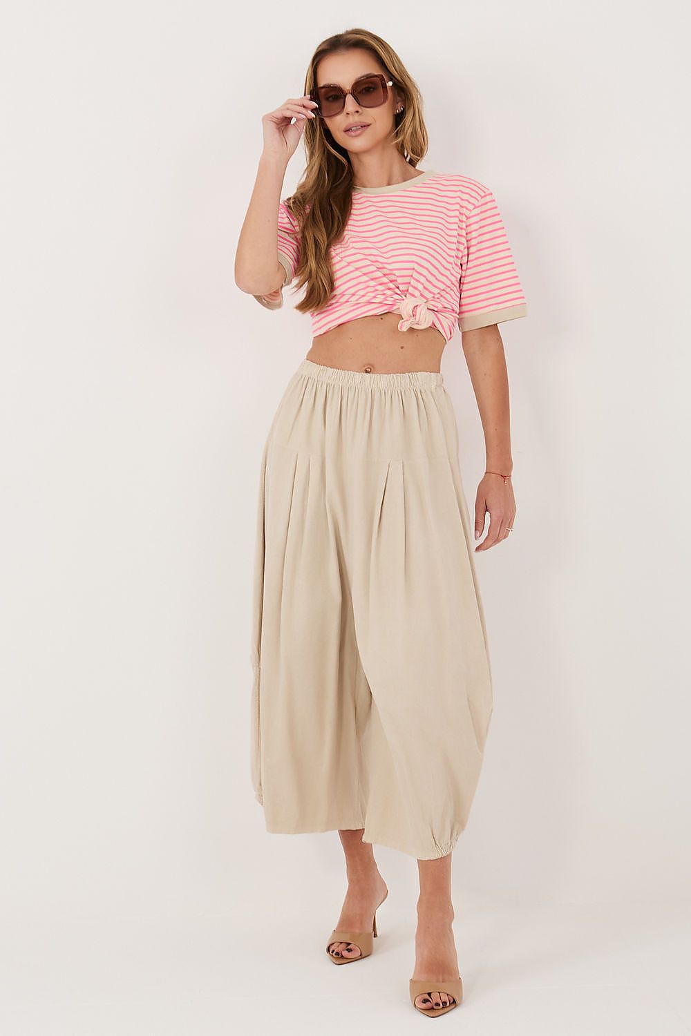  Pantaloni din catifea model 226450 Italy Moda 