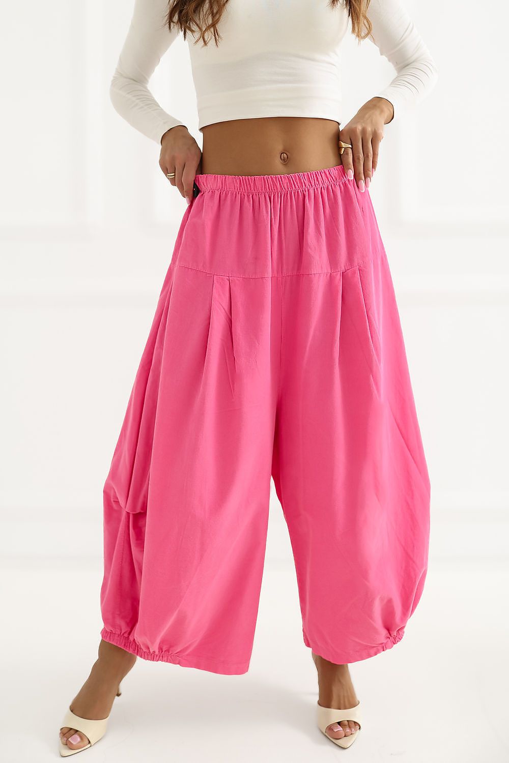  Pantaloni din catifea model 226451 Italy Moda 
